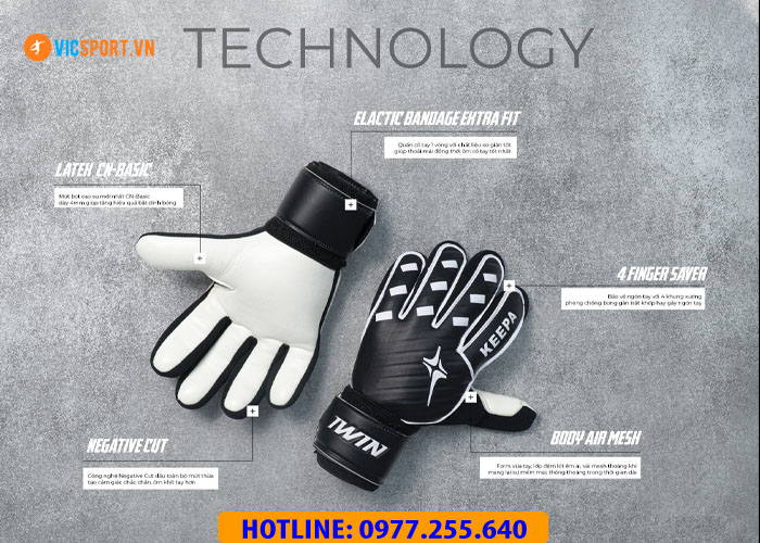 Găng tay thủ môn Iwin Keepa Basic - Hình ảnh 10
