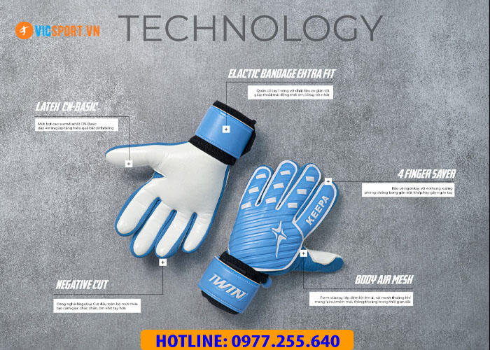 Găng tay thủ môn Iwin Keepa Basic - Hình ảnh 7