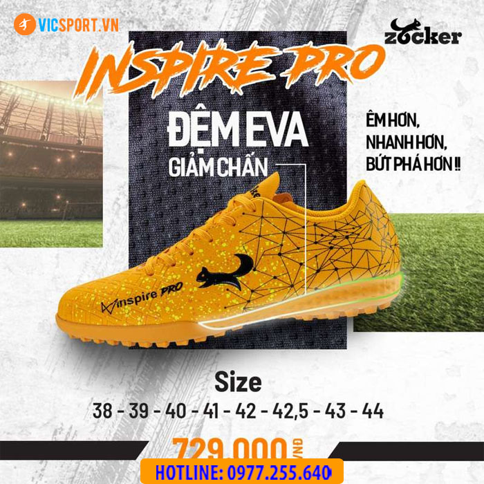 Giày đá banh Zocker Inspire Pro sân nhân tạo - Hình ảnh 17