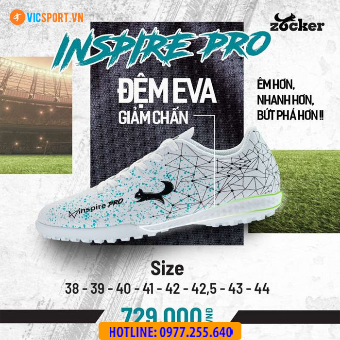 Giày đá banh Zocker Inspire Pro sân nhân tạo - Hình ảnh 14