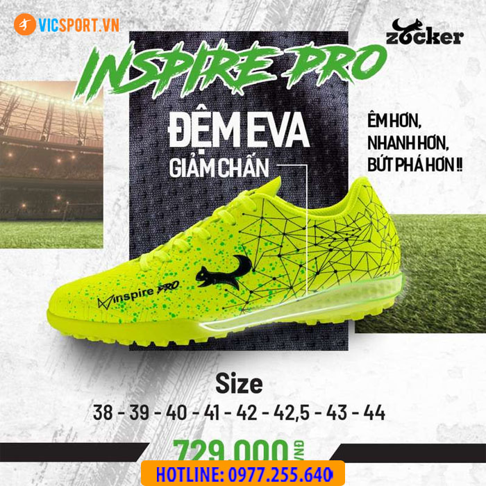 Giày đá banh Zocker Inspire Pro sân nhân tạo - Hình ảnh 11
