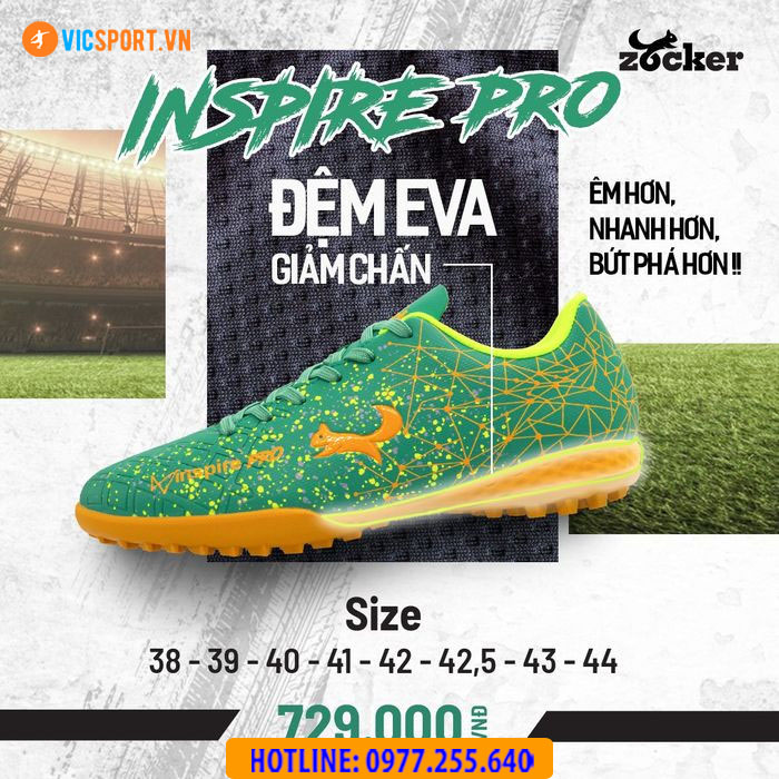 Giày đá banh Zocker Inspire Pro sân nhân tạo - Hình ảnh 18