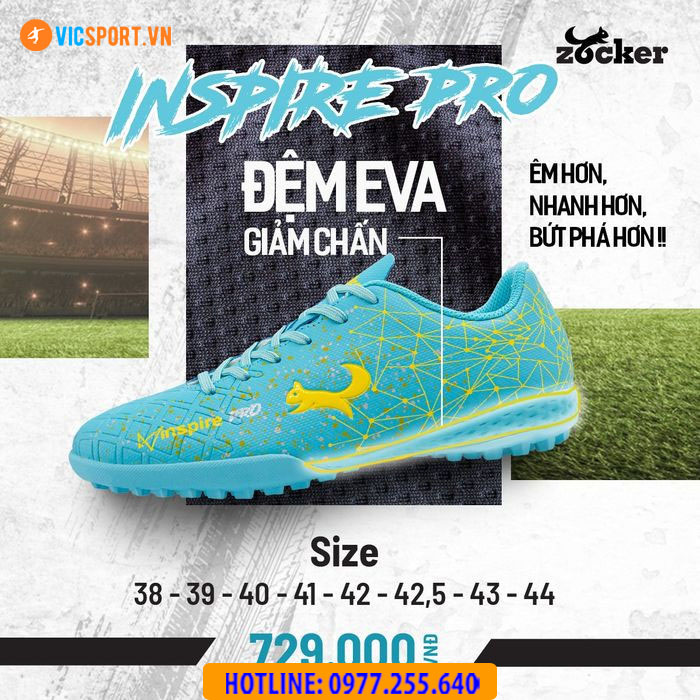 Giày đá banh Zocker Inspire Pro sân nhân tạo - Hình ảnh 13