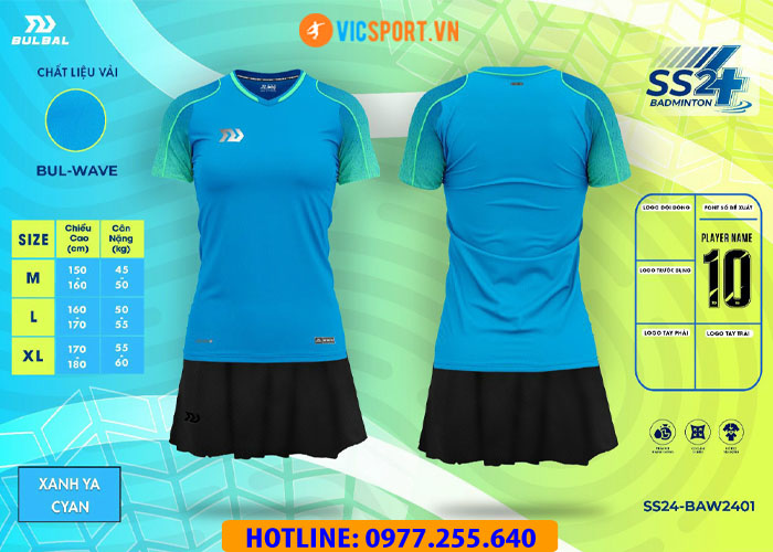Áo Cầu Lông Nữ Bulbal Badminton SS24 BAM2401 - Hình ảnh 12
