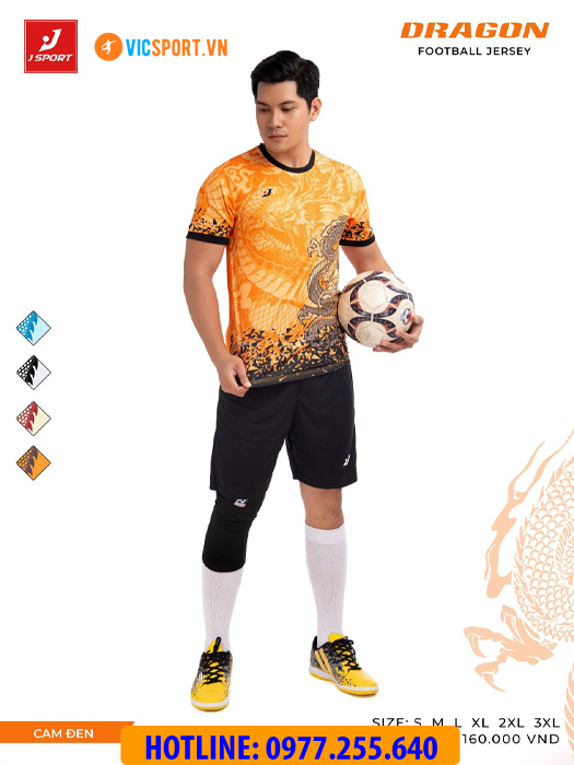 Áo đá banh thiết kế không logo J-Sport Dragon - Hình ảnh 34