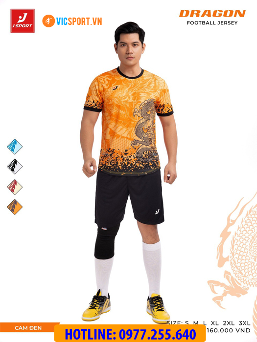Áo đá banh thiết kế không logo J-Sport Dragon - Hình ảnh 36