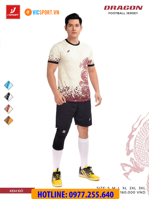 Áo đá banh thiết kế không logo J-Sport Dragon - Hình ảnh 39