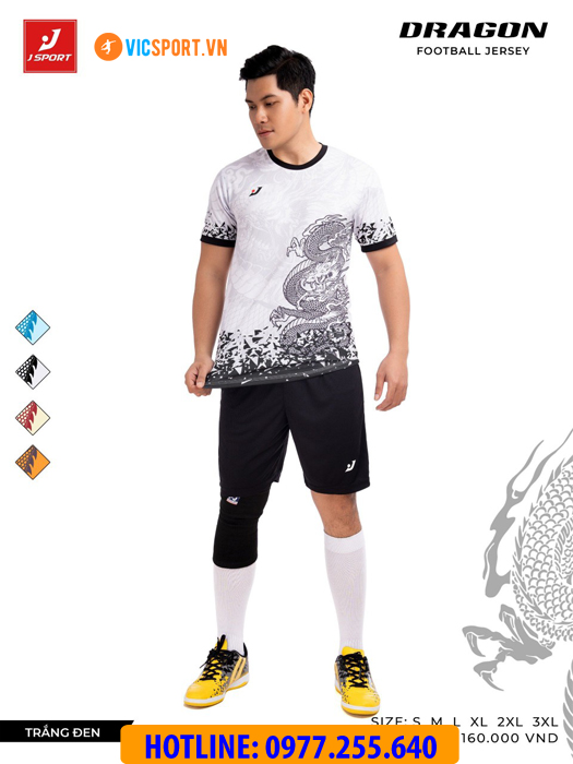Áo đá banh thiết kế không logo J-Sport Dragon - Hình ảnh 28