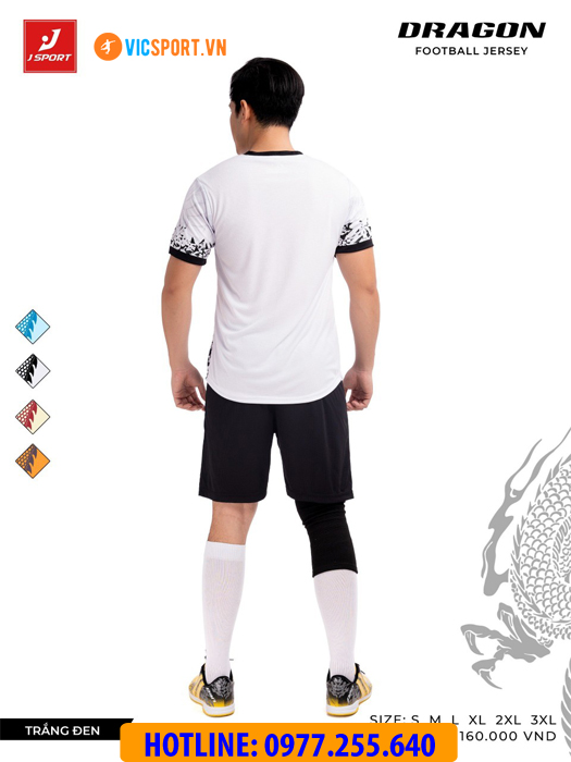 Áo đá banh thiết kế không logo J-Sport Dragon - Hình ảnh 25