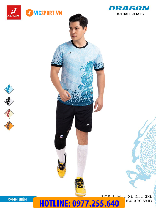 Áo đá banh thiết kế không logo J-Sport Dragon - Hình ảnh 23