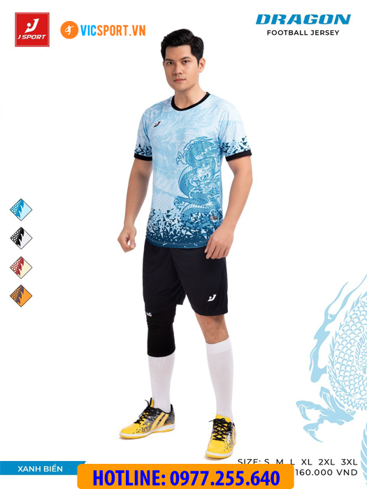 Áo đá banh thiết kế không logo J-Sport Dragon - Hình ảnh 22