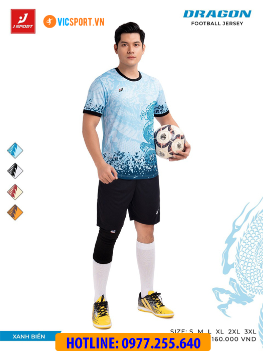 Áo đá banh thiết kế không logo J-Sport Dragon - Hình ảnh 21