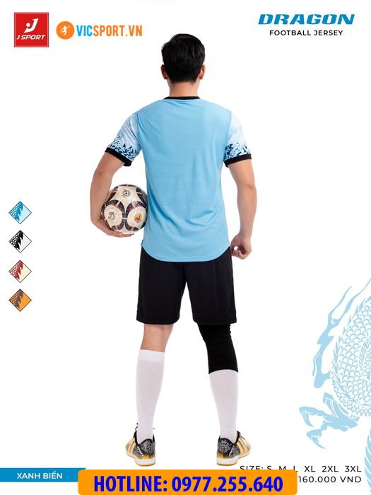 Áo đá banh thiết kế không logo J-Sport Dragon - Hình ảnh 20