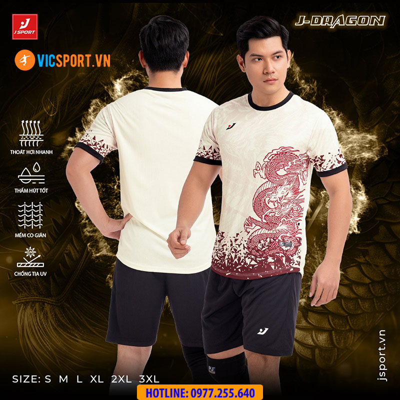 Áo đá banh thiết kế không logo J-Sport Dragon - Hình ảnh 5