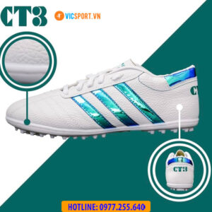 Giày đá banh 3 sọc CT3 da nhăn