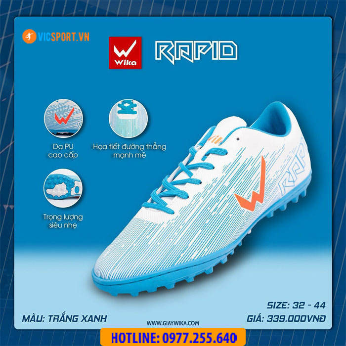 Giày đá bóng Wika Rapid đế TF - Hình ảnh 9