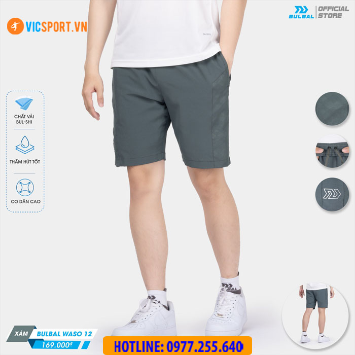 Quần short dù thể thao Bulbal Waso 12 - Hình ảnh 7