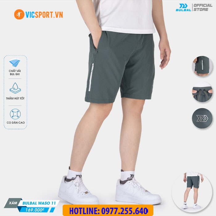 Quần short dù thể thao Bulbal Waso 12 - Hình ảnh 3