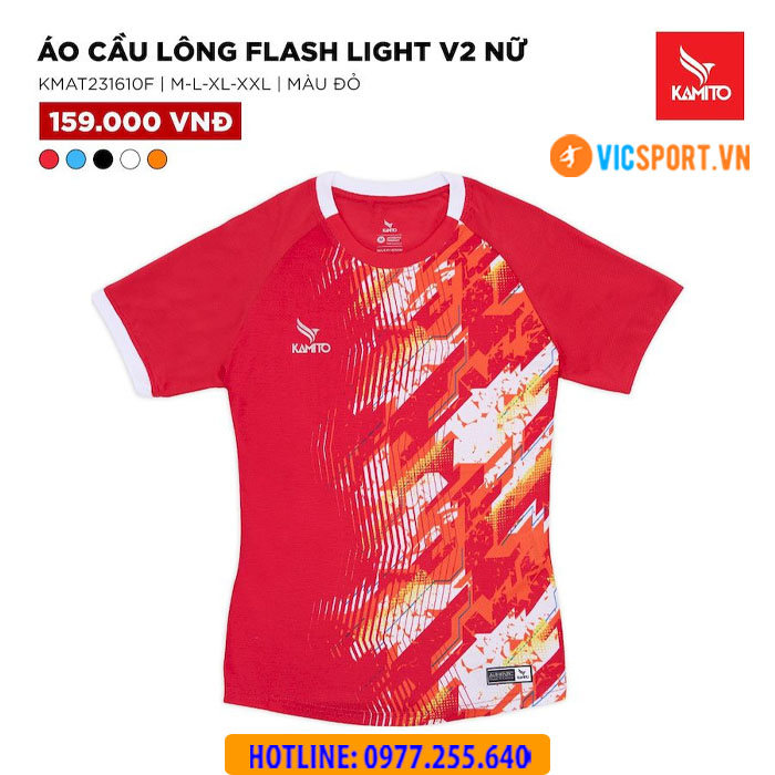 Áo cầu lông nữ Kamito Flash Light V2 chính hãng - Hình ảnh 4