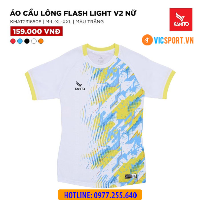 Áo cầu lông nữ Kamito Flash Light V2 chính hãng - Hình ảnh 3