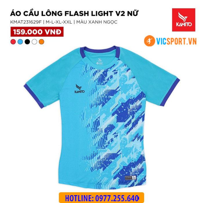 Áo cầu lông nữ Kamito Flash Light V2 chính hãng - Hình ảnh 2