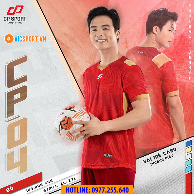 Áo đá banh không logo CP04 - Hình ảnh 3