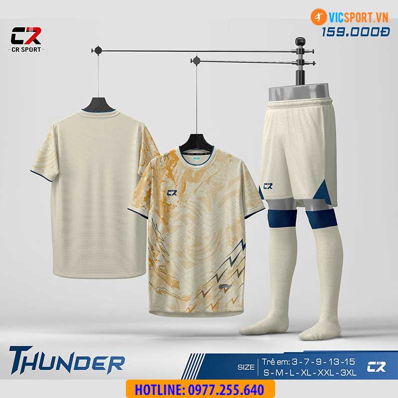 Áo đá banh không logo CR Thunder - Hình ảnh 2