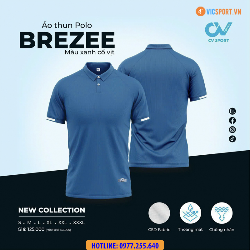 Áo polo di chuyển CV Brezee - Hình ảnh 8