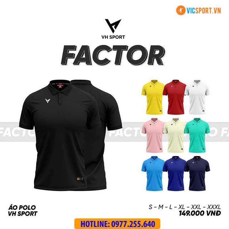 Áo polo di chuyển VH Factor - Hình ảnh 2