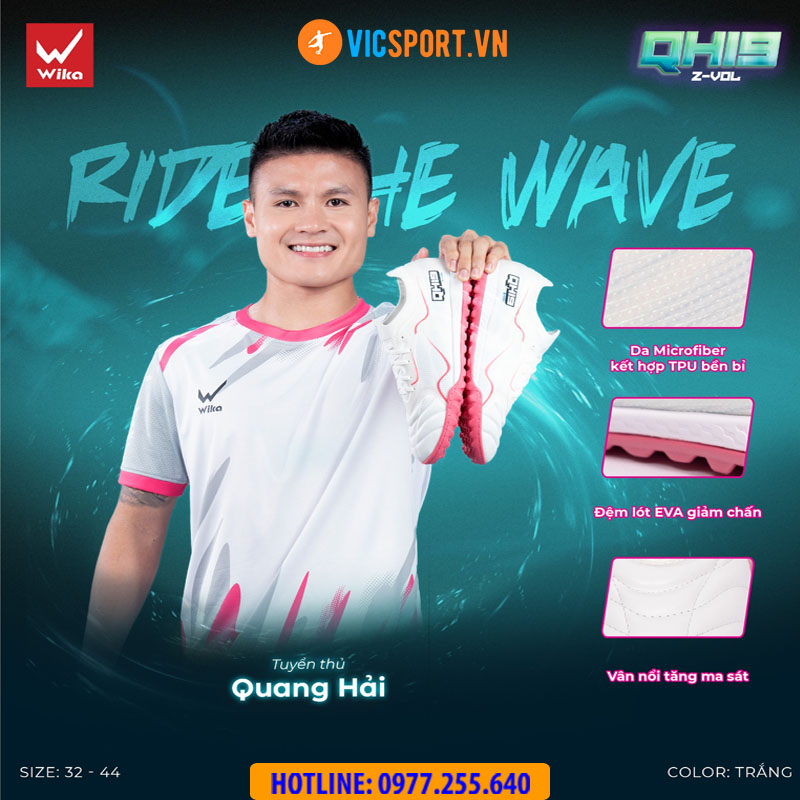 Giày đá banh Wika QH19 Z-Vol Quang Hải đế TF - Hình ảnh 18