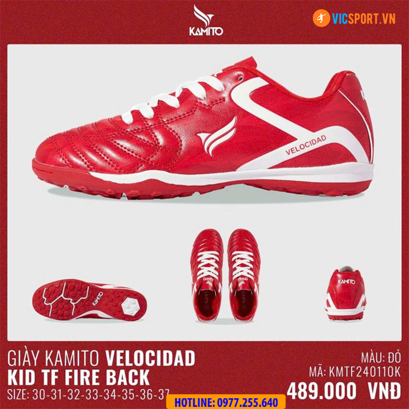 Giày trẻ em Kamito Velocidad Fire Back đế TF - Hình ảnh 19