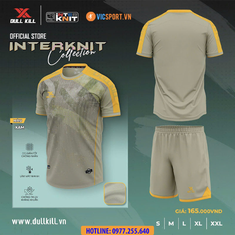 Áo đá banh không logo DullKill Interknit - Hình ảnh 13