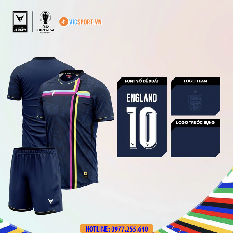 Áo bóng đá thiết kế VH Euro 2024 Customs - Hình ảnh 9
