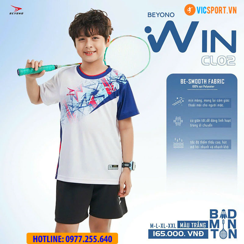 Áo cầu lông nam nữ Beyono Win CL02 - Hình ảnh 2