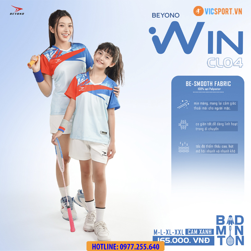 Áo cầu lông nam nữ Beyono Win CL04 - Hình ảnh 22