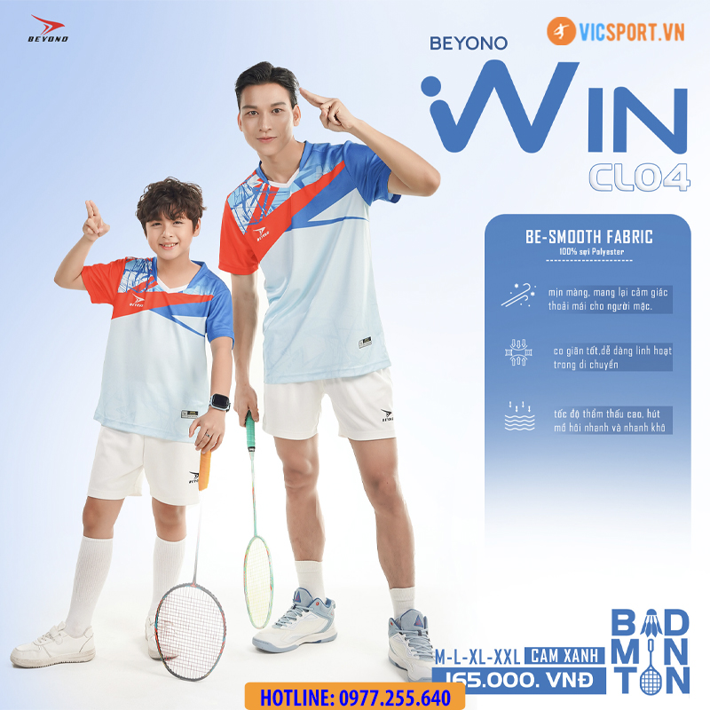 Áo cầu lông nam nữ Beyono Win CL04 - Hình ảnh 21