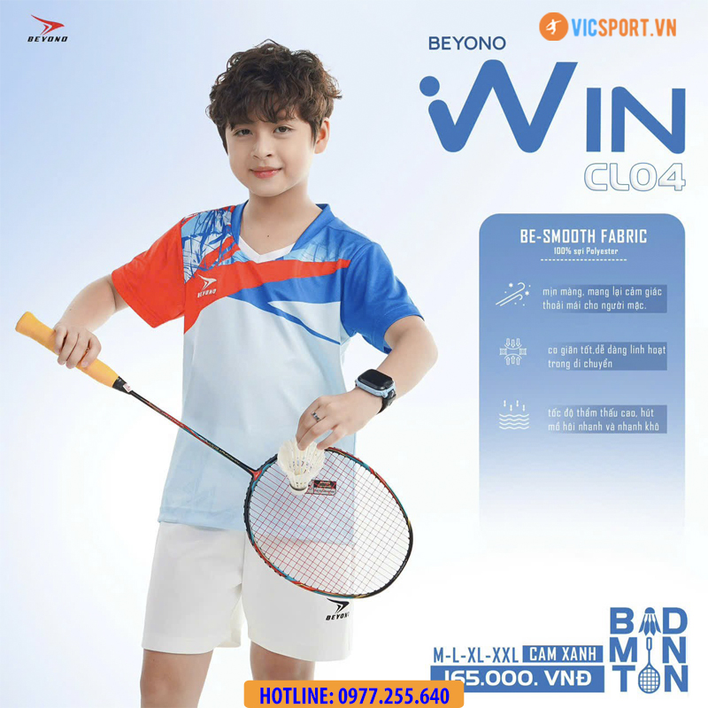 Áo cầu lông nam nữ Beyono Win CL04 - Hình ảnh 15