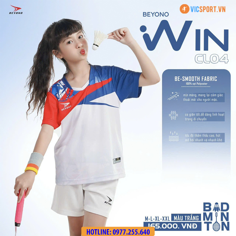 Áo cầu lông nam nữ Beyono Win CL04 - Hình ảnh 13