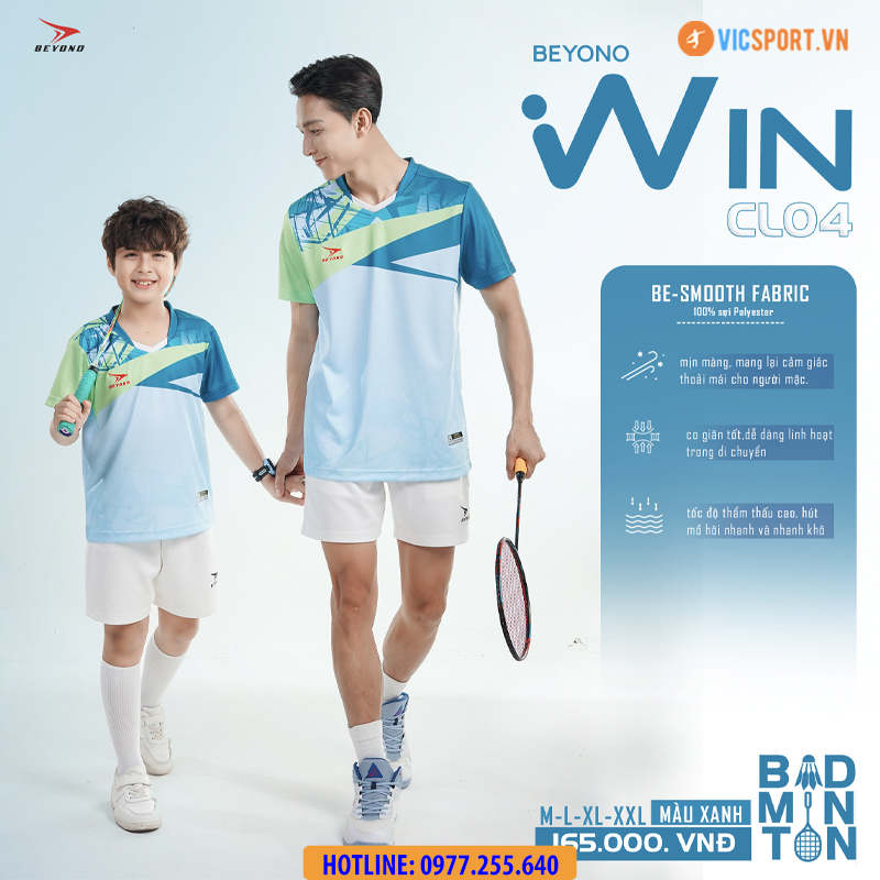 Áo cầu lông nam nữ Beyono Win CL04 - Hình ảnh 19