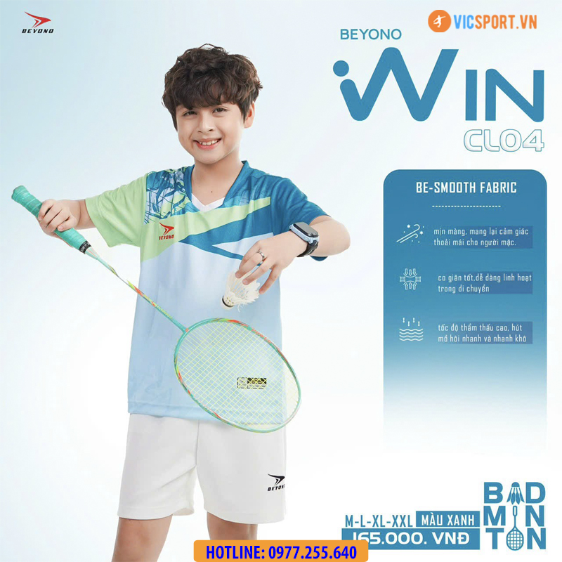 Áo cầu lông nam nữ Beyono Win CL04 - Hình ảnh 11