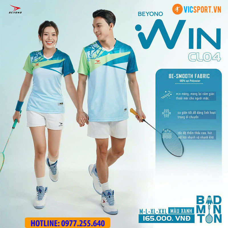 Áo cầu lông nam nữ Beyono Win CL04 - Hình ảnh 3