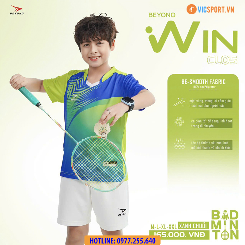 Áo cầu lông nam nữ Beyono Win CL05 - Hình ảnh 7
