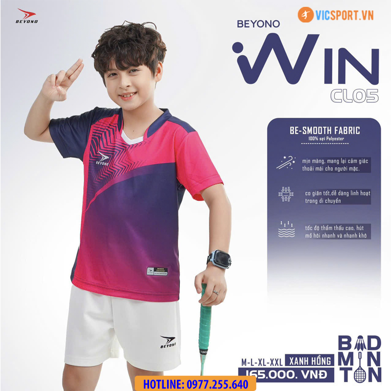 Áo cầu lông nam nữ Beyono Win CL05 - Hình ảnh 9