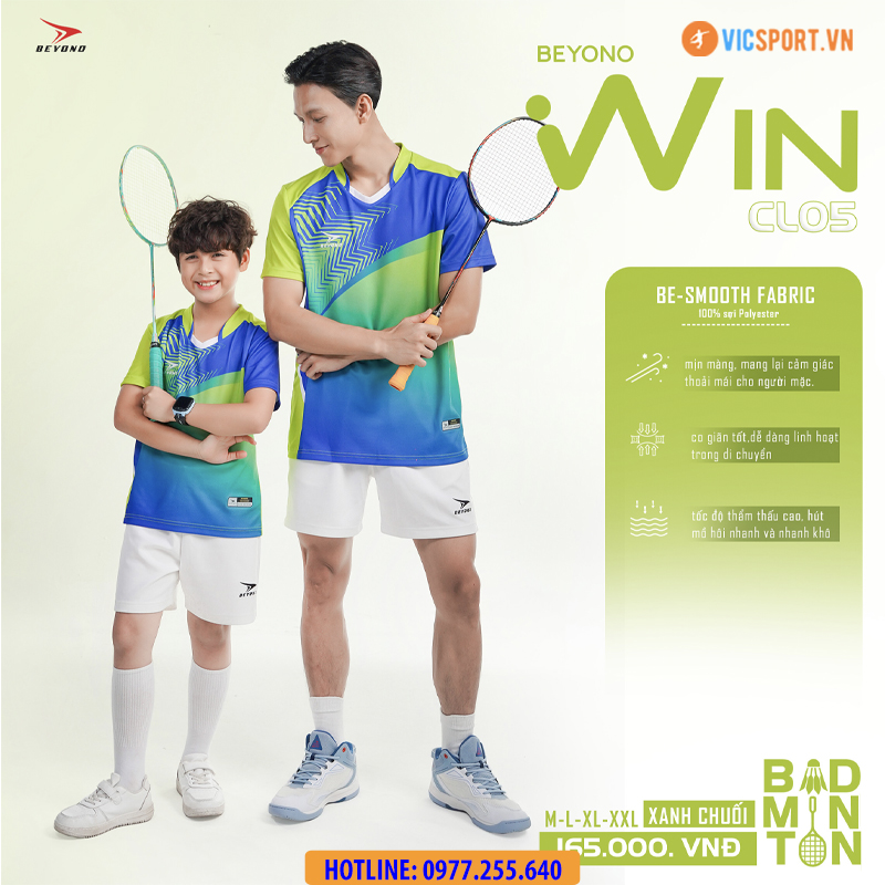 Áo cầu lông nam nữ Beyono Win CL05 - Hình ảnh 22