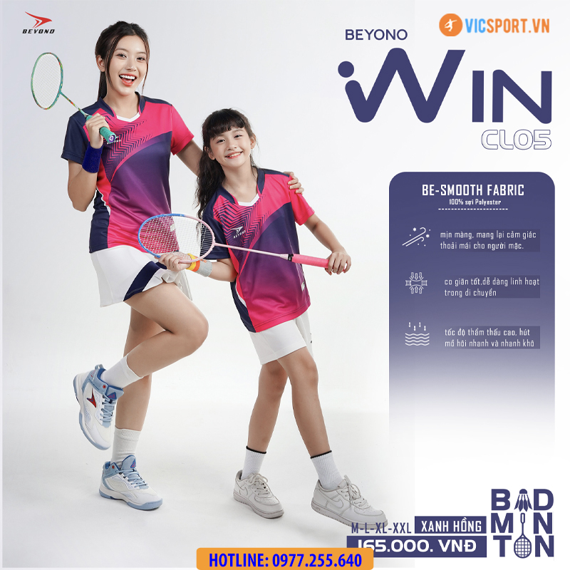 Áo cầu lông nam nữ Beyono Win CL05 - Hình ảnh 21