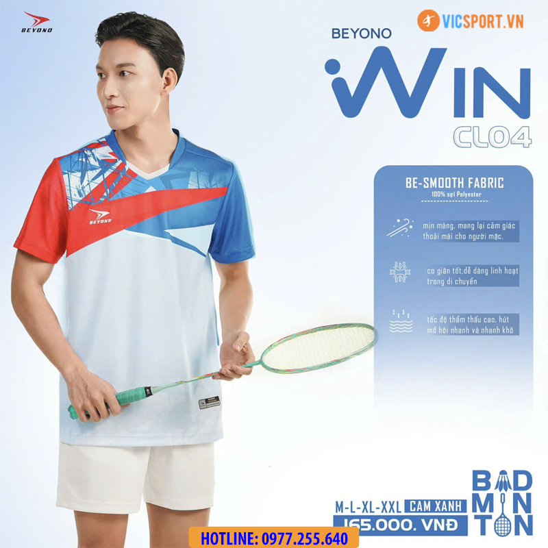 Áo cầu lông nam nữ Beyono Win CL04 - Hình ảnh 10