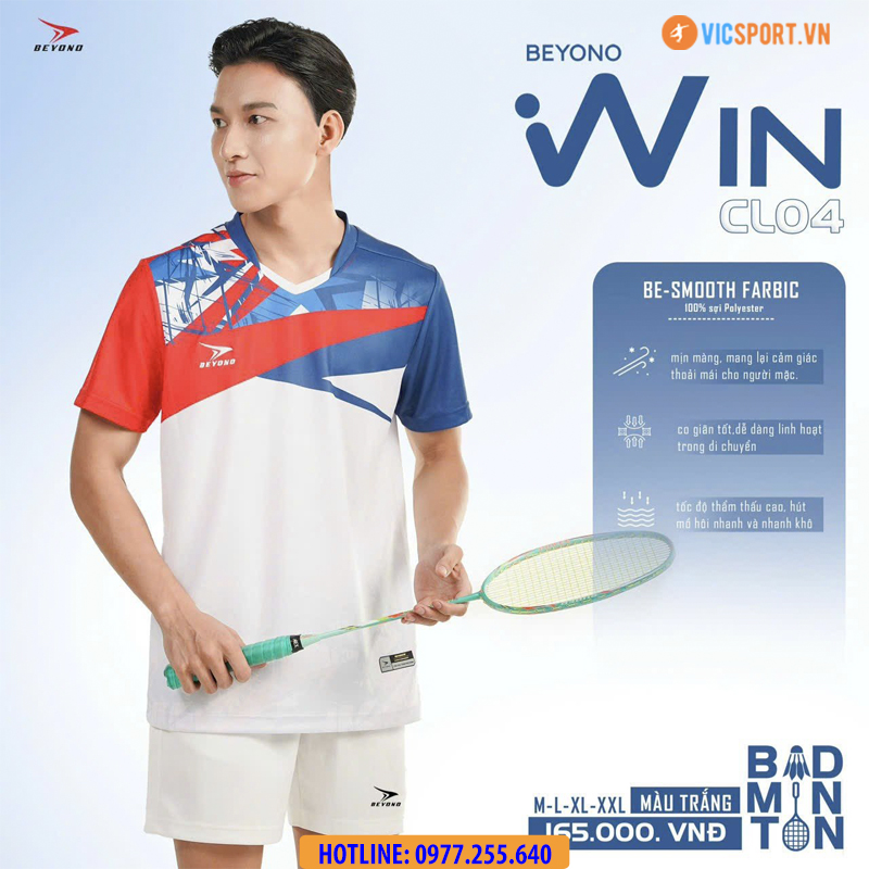 Áo cầu lông nam nữ Beyono Win CL04 - Hình ảnh 8