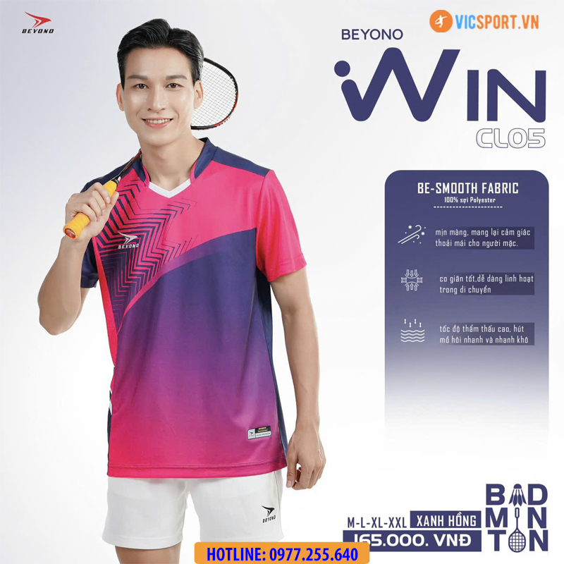 Áo cầu lông nam nữ Beyono Win CL05 - Hình ảnh 15