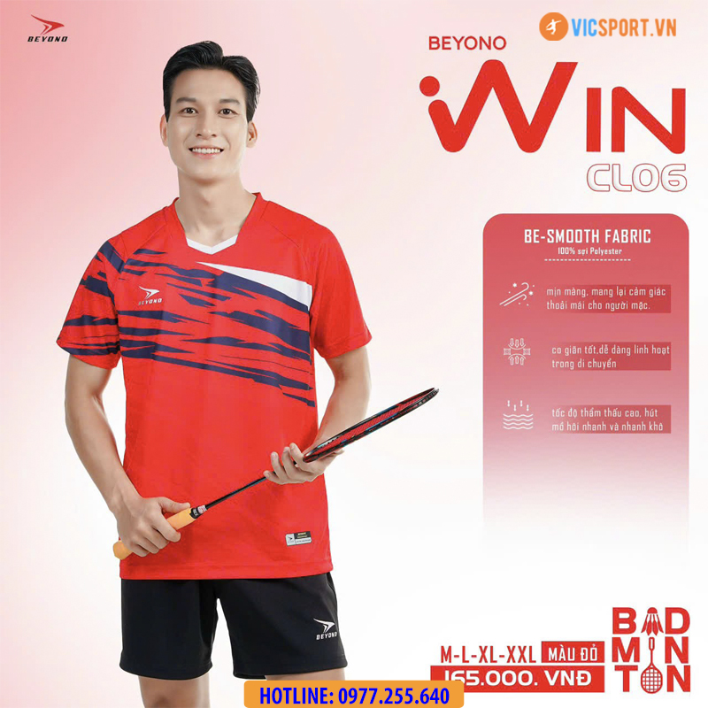 Áo cầu lông nam nữ Beyono Win CL06 - Hình ảnh 8
