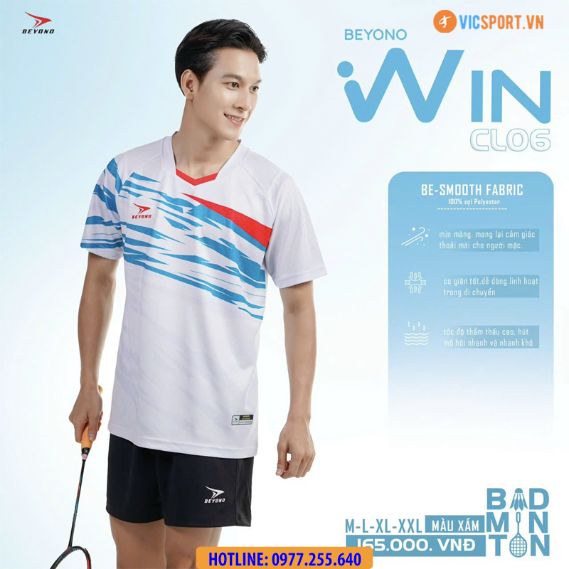 Áo cầu lông nam nữ Beyono Win CL06 - Hình ảnh 9